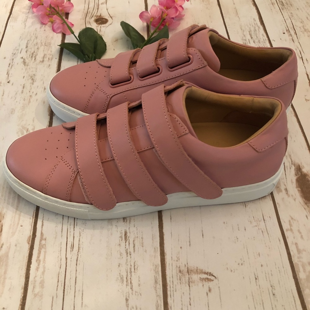 GREATS Womens Nick Wooster Leather Pink Velcro Sz9